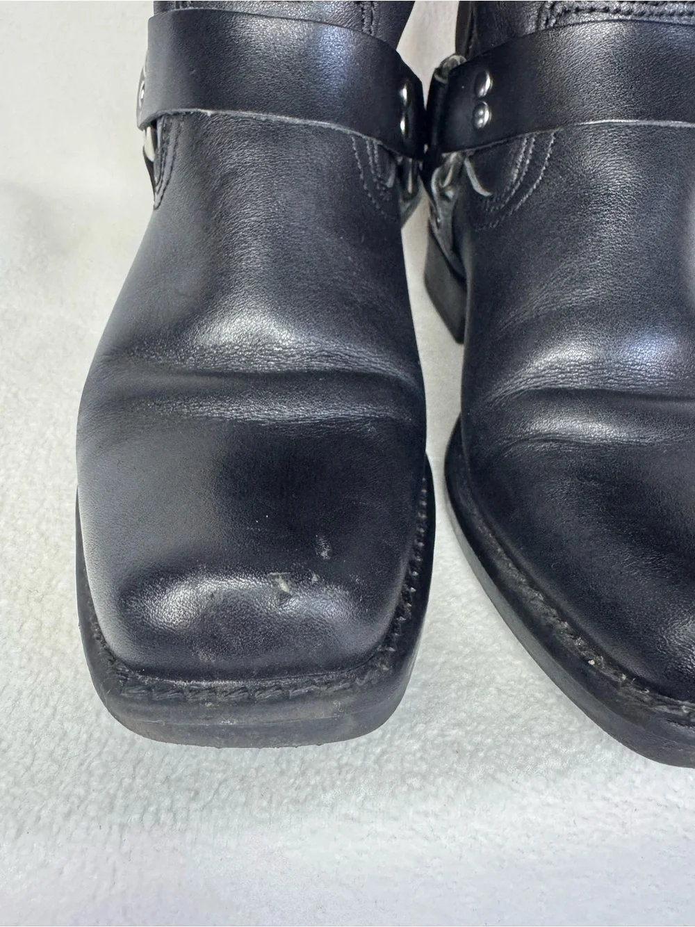 Frye Black Leather Harness Boots Youth Size 2.5